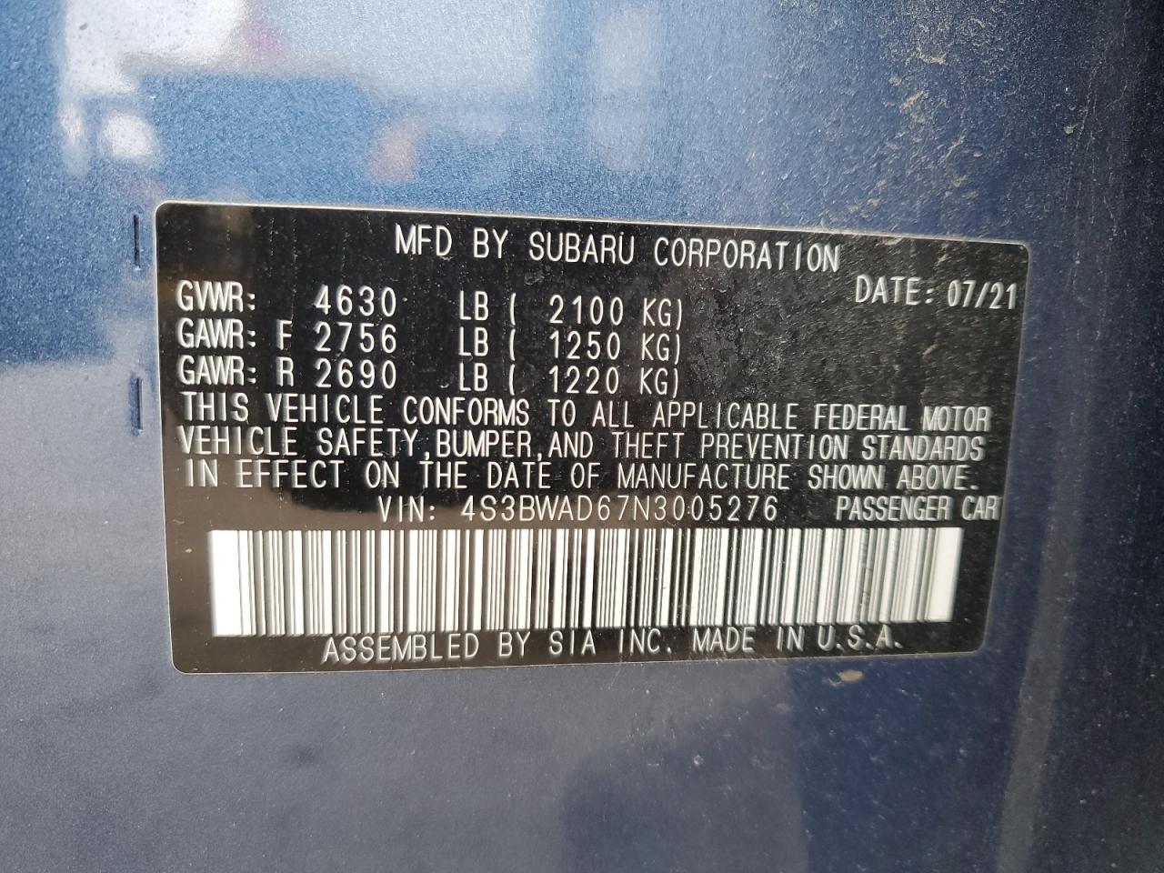 2022 Subaru Legacy - Image 12