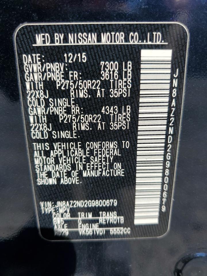 2016 Infiniti QX80 - Image 13