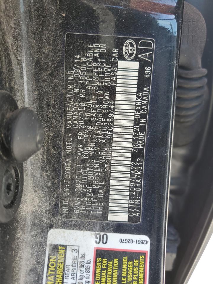 2015 Toyota Corolla L VIN: 2T1BURHE9FC269744 Lot: 45274605