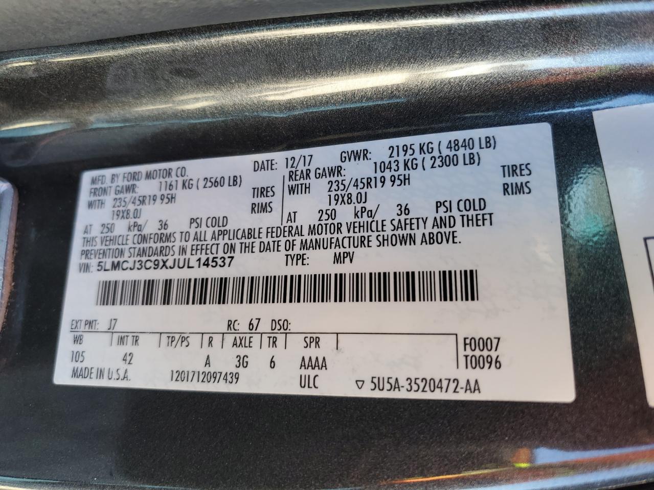 2018 Lincoln MKC - Image 16