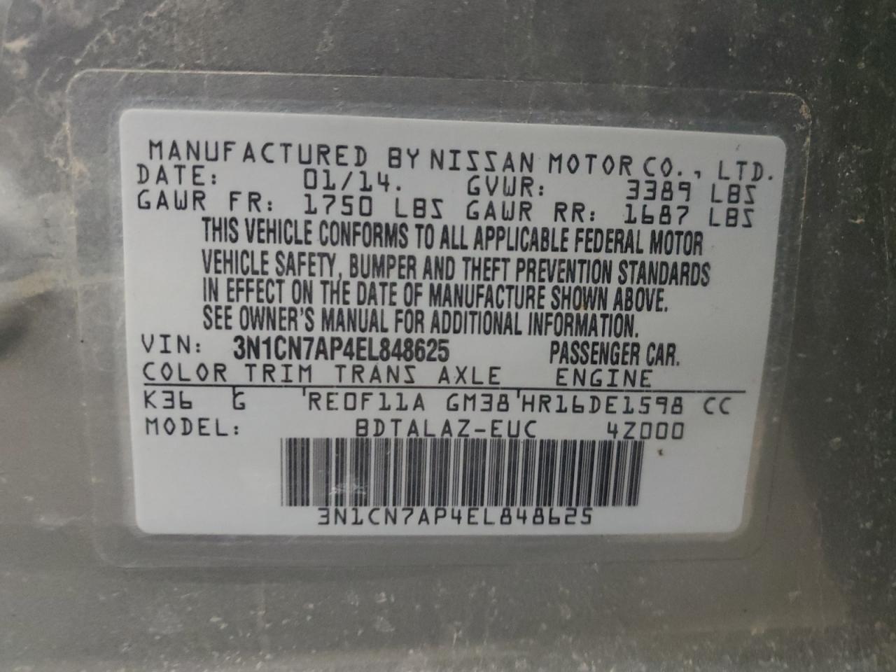 2014 Nissan Versa - Image 12