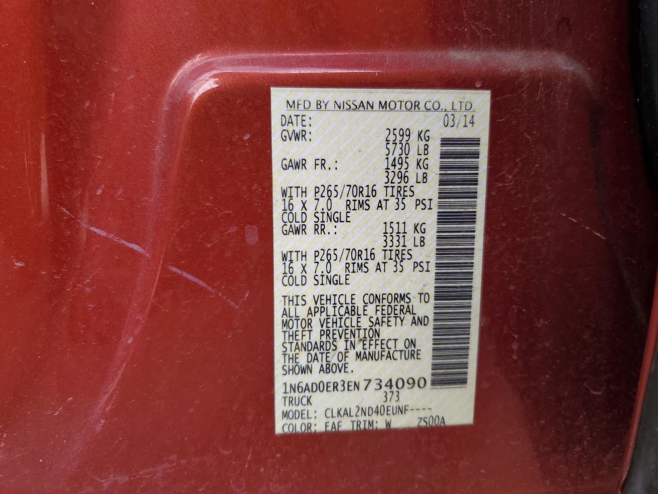 2014 Nissan Navara (Frontier) - Image 12