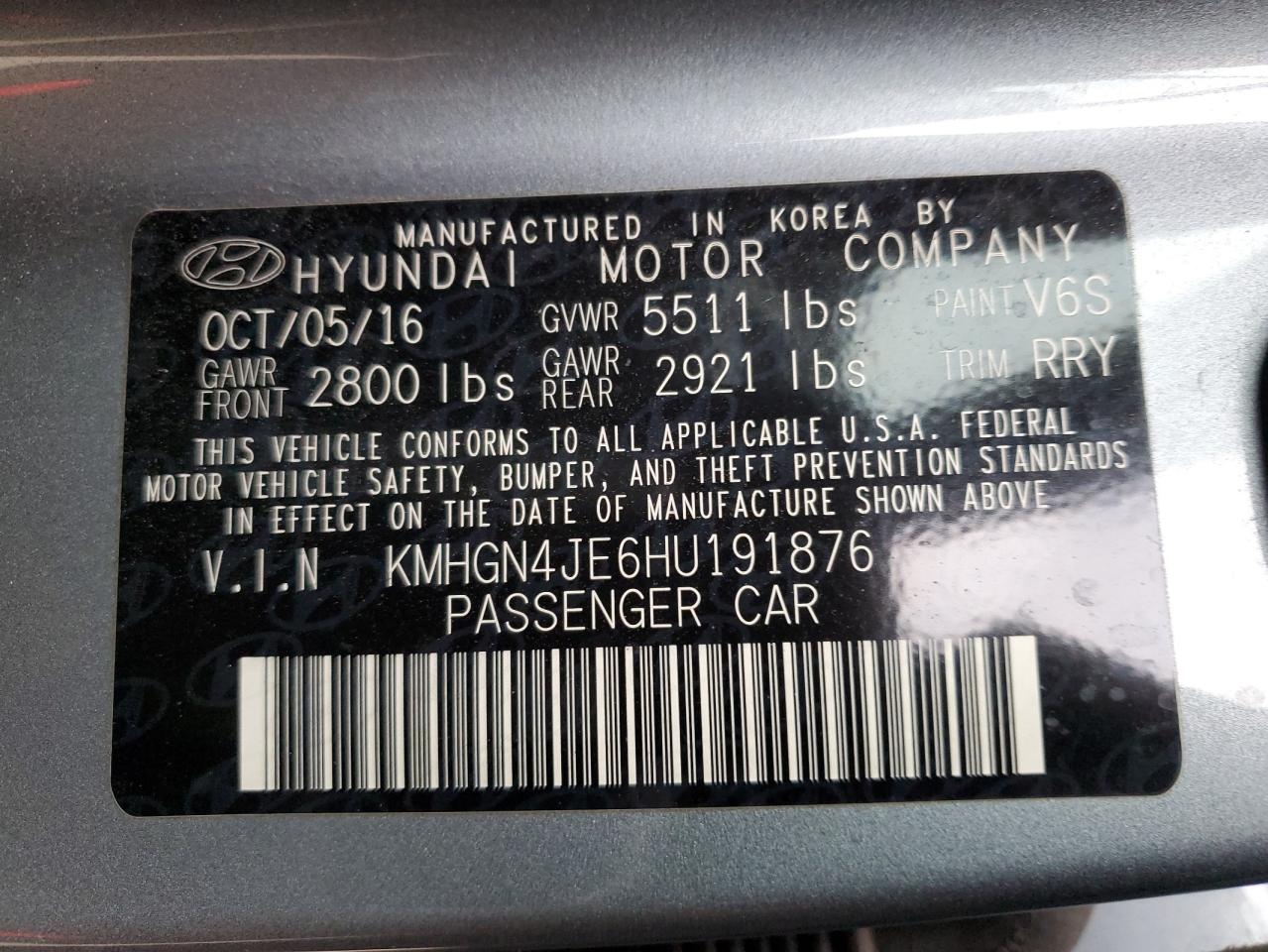 2017 Genesis G80 - Image 13