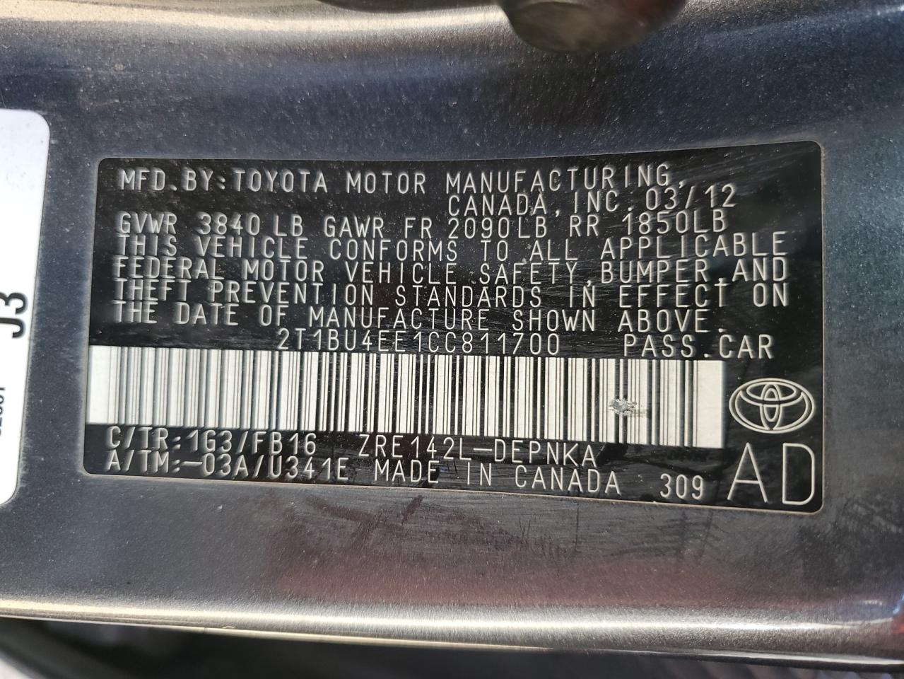 2012 Toyota Corolla - Image 12