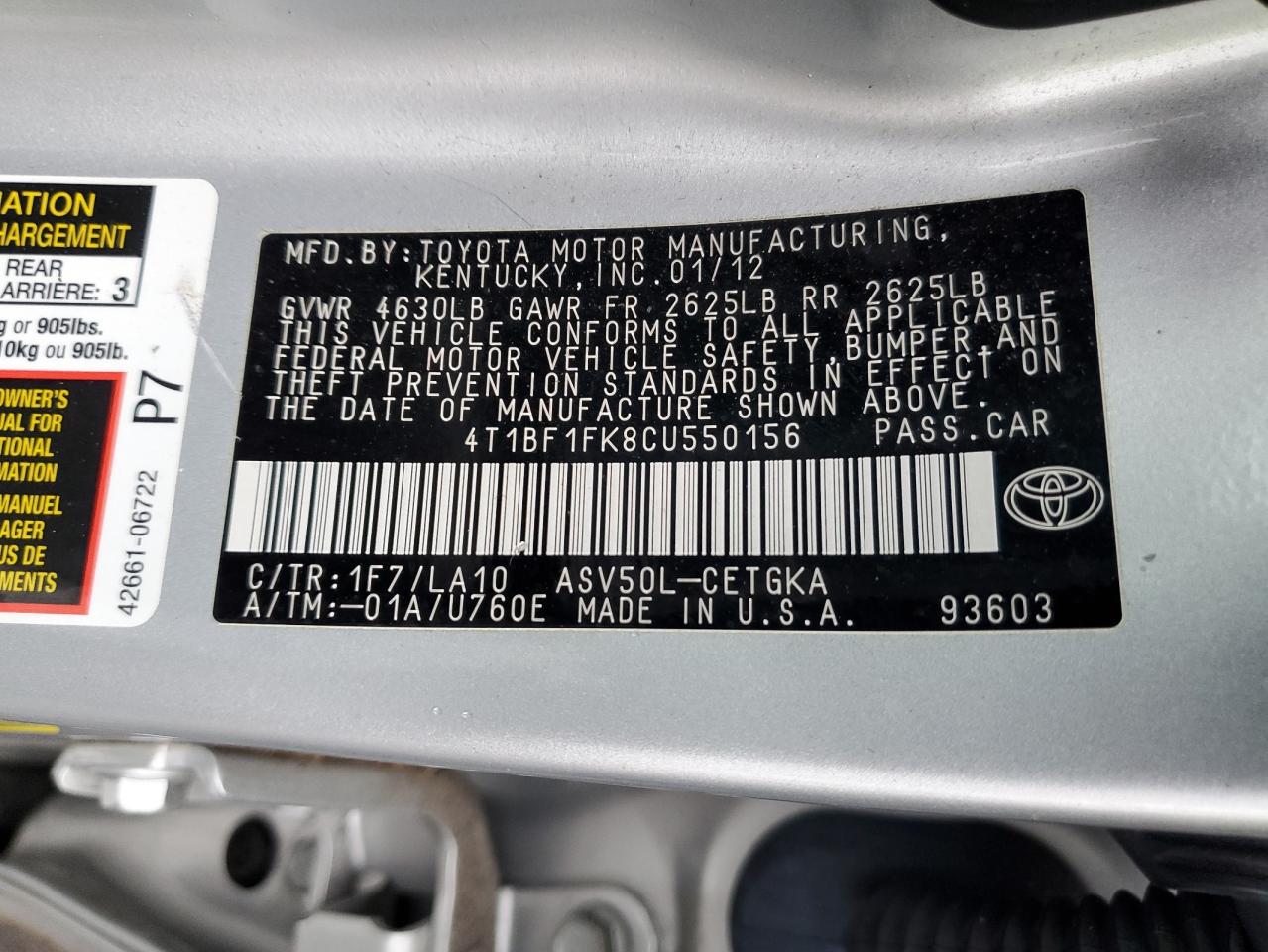 2012 Toyota Camry - Image 14