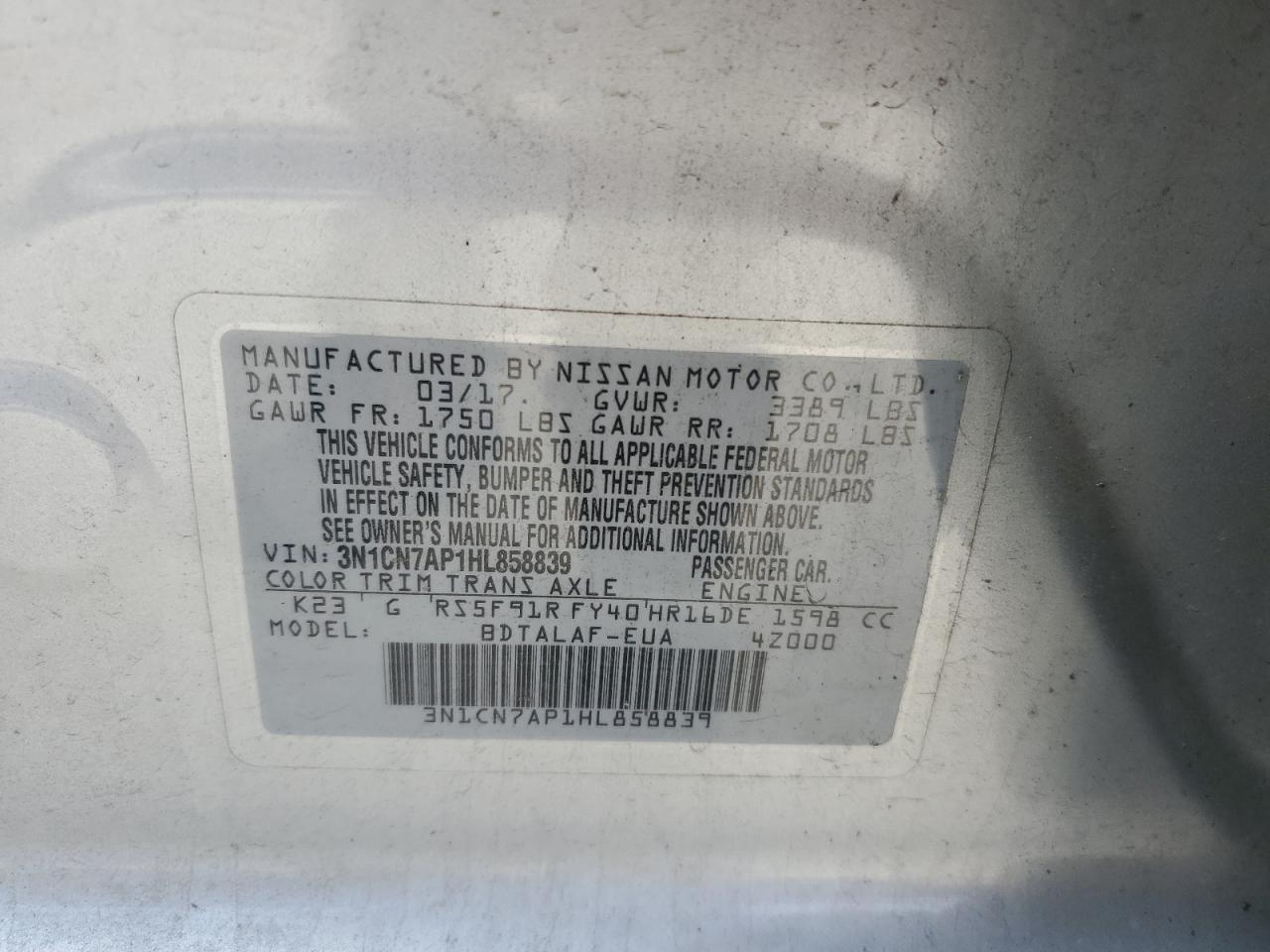 2017 Nissan Versa - Image 13