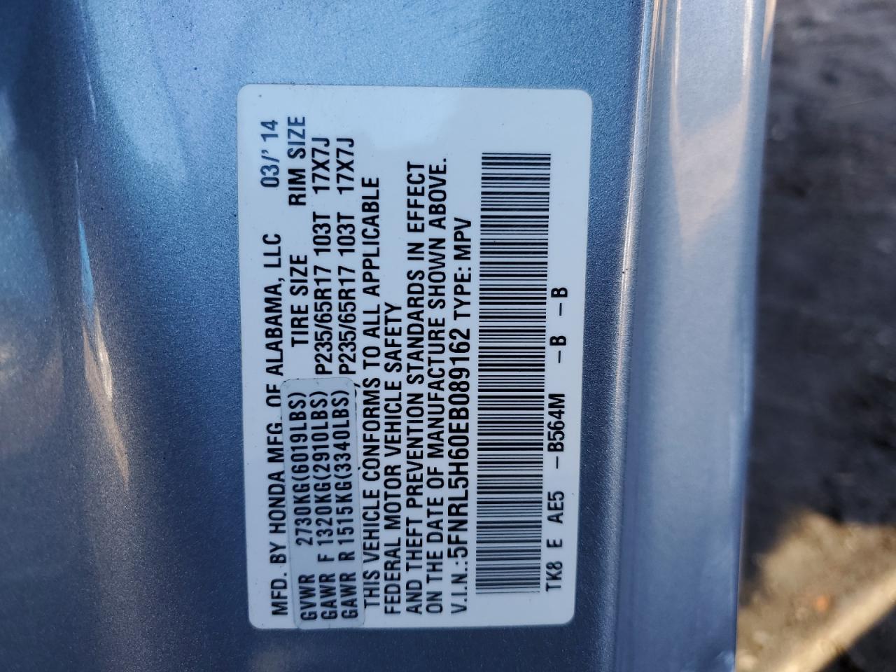 2014 Honda Odyssey - Image 13