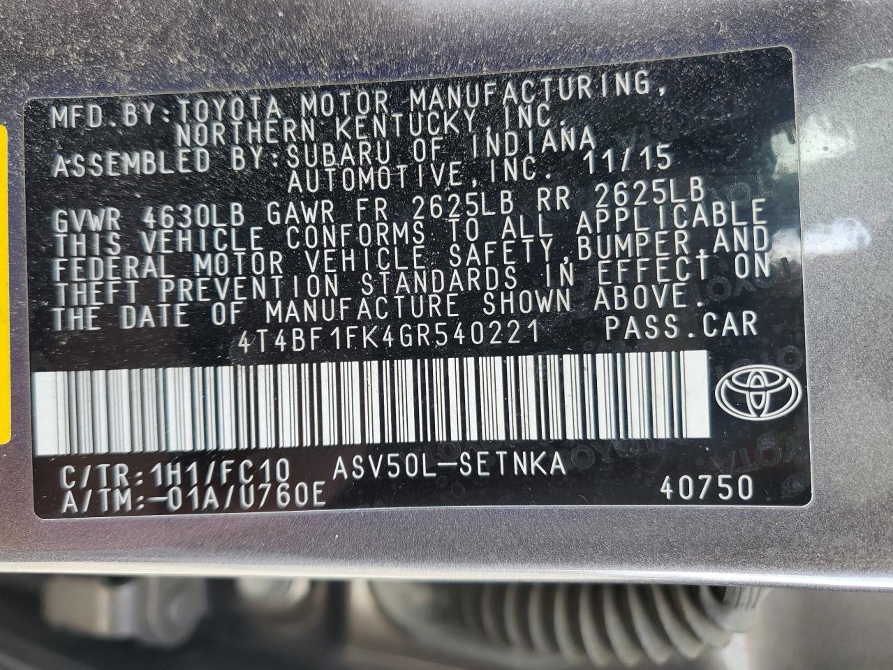 2016 Toyota Camry - Image 13