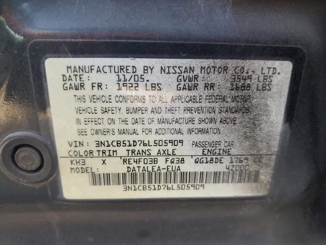 2006 Nissan Sentra - Image 12