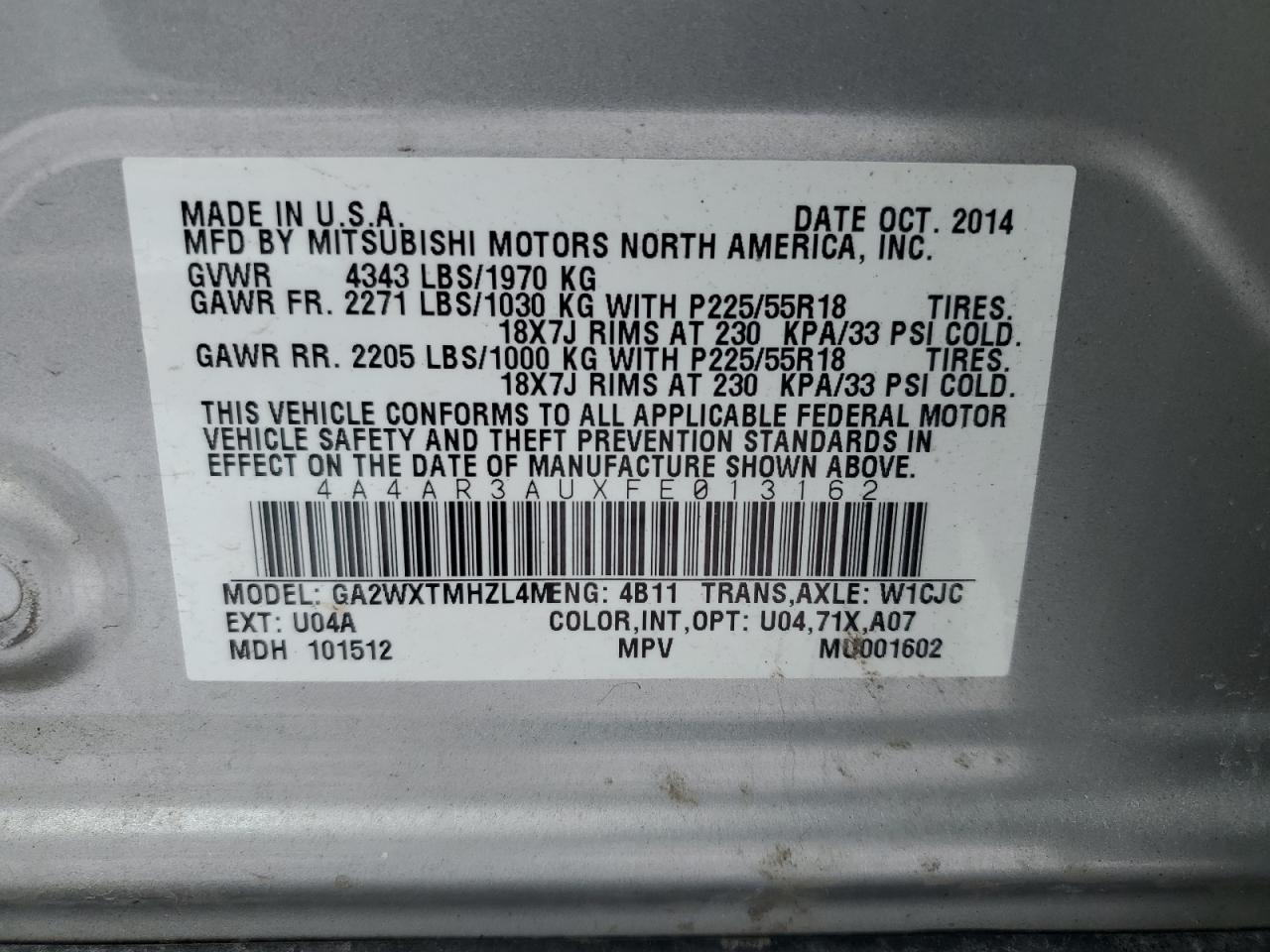 2015 Mitsubishi Outlander - Image 13