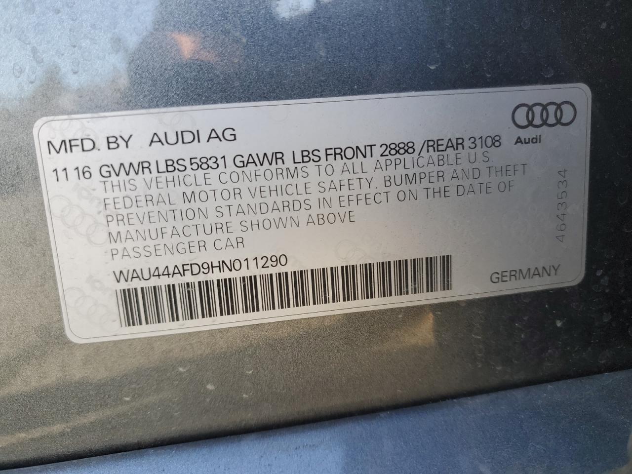2017 Audi A8 - Image 12