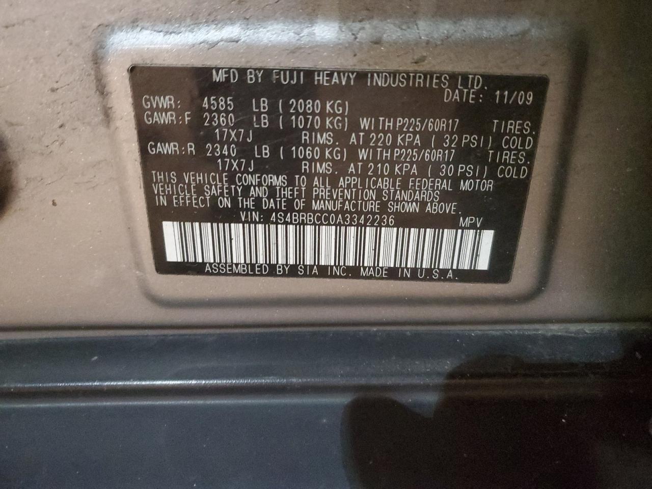 2010 Subaru Outback - Image 14