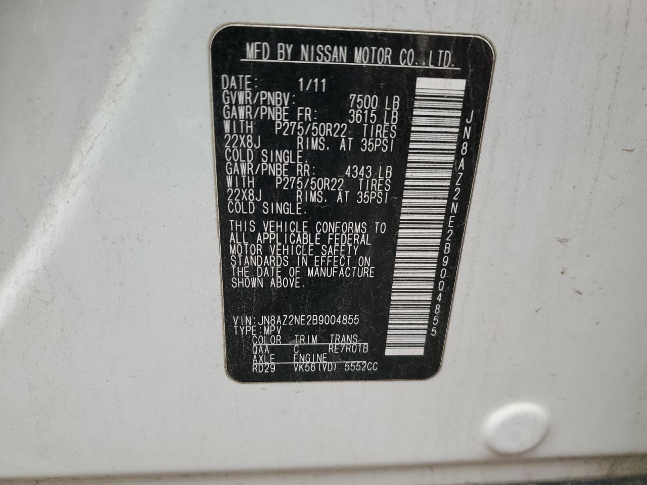 2011 Infiniti QX56 - Image 14