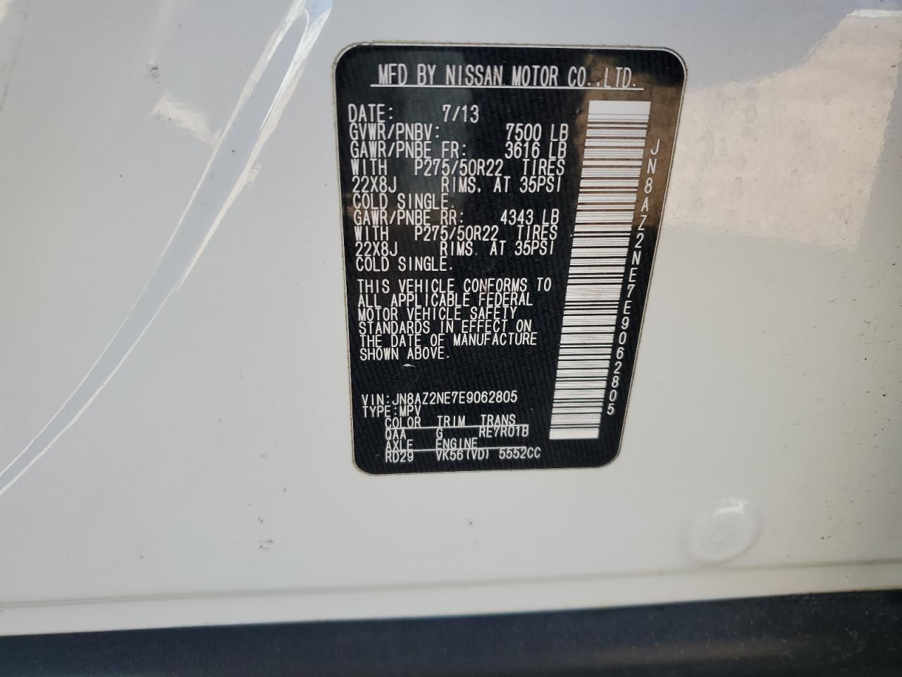 2014 Infiniti QX80 - Image 13