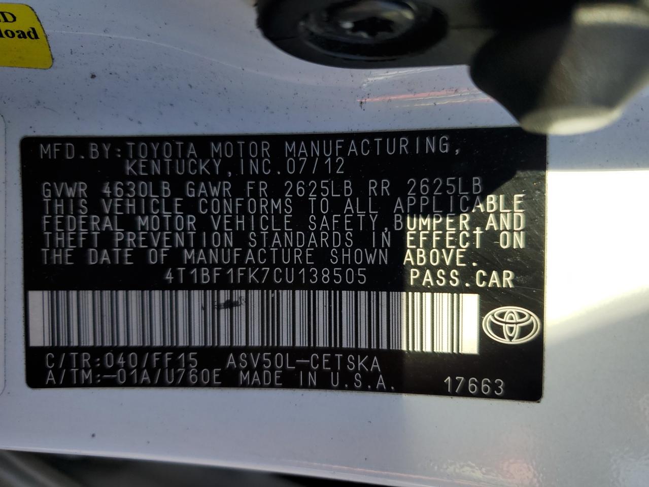 2012 Toyota Camry - Image 14