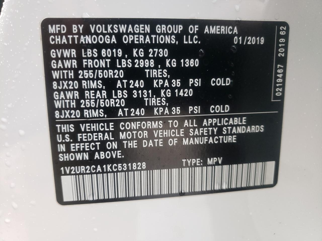 2019 Volkswagen Atlas - Image 15