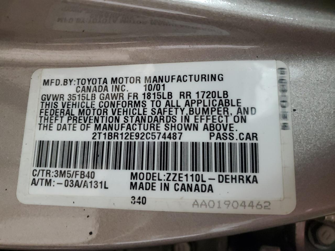 2002 Toyota Corolla - Image 12