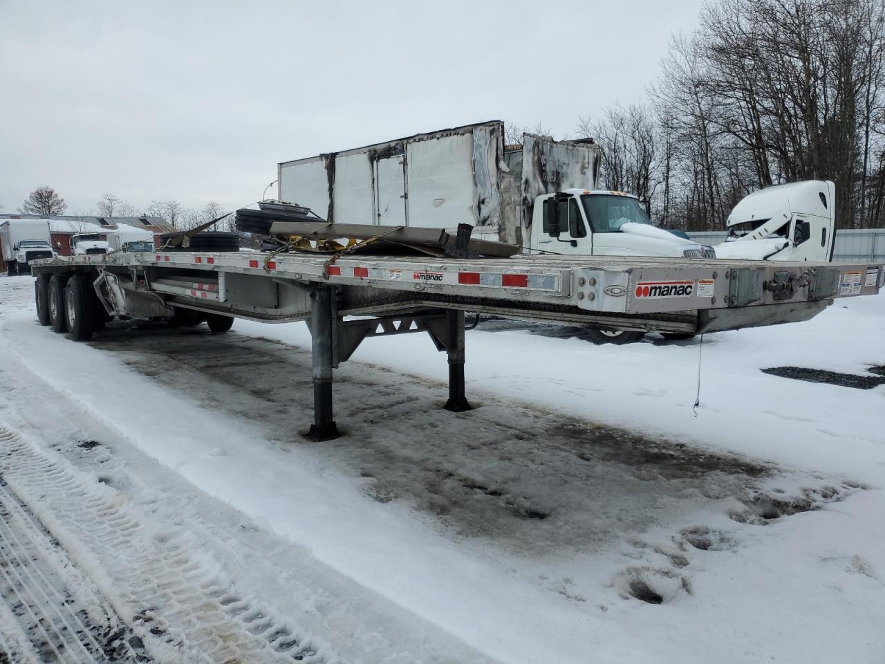 2024 Manac 10350B430 Flatbed Trailer for Sale in Albany, NY - Rollover