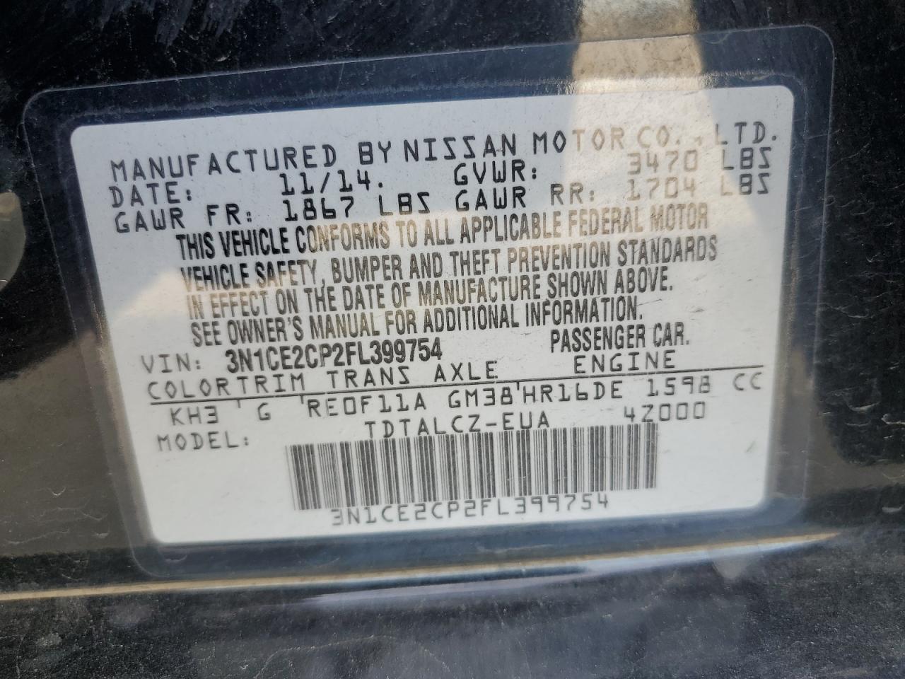 2015 Nissan Versa - Image 13