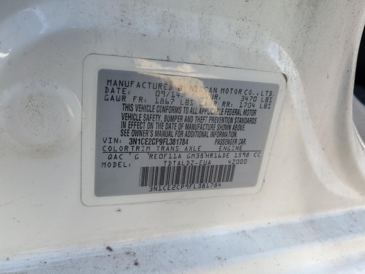 2015 Nissan Versa - Image 12