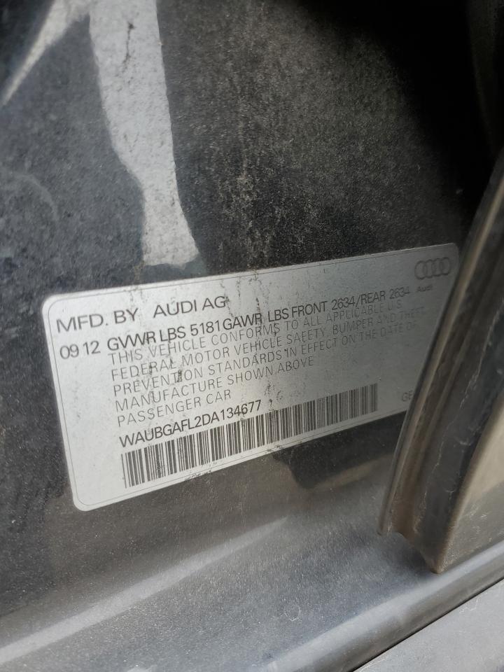 2013 Audi S4 Premium Plus VIN: WAUBGAFL2DA134677 Lot: 43916875