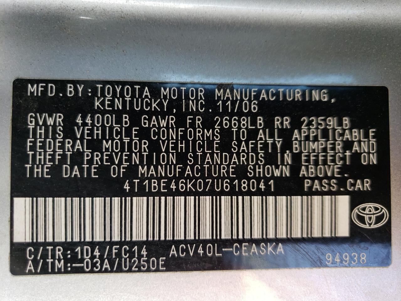 2007 Toyota Camry - Image 14