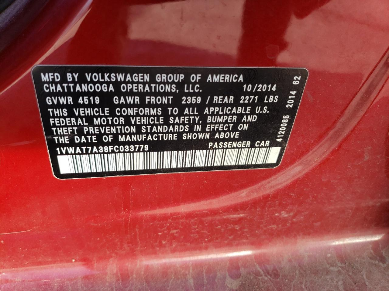 2015 Volkswagen Passat - Image 14
