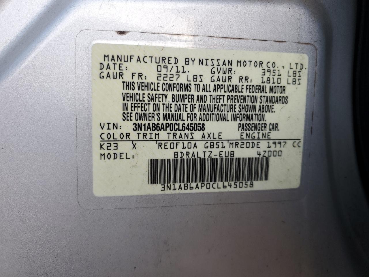2012 Nissan Sentra - Image 12