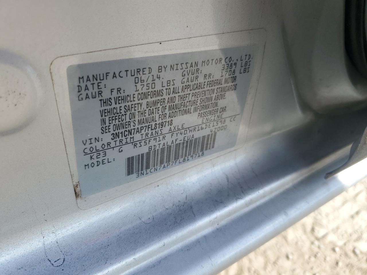 2015 Nissan Versa - Image 12