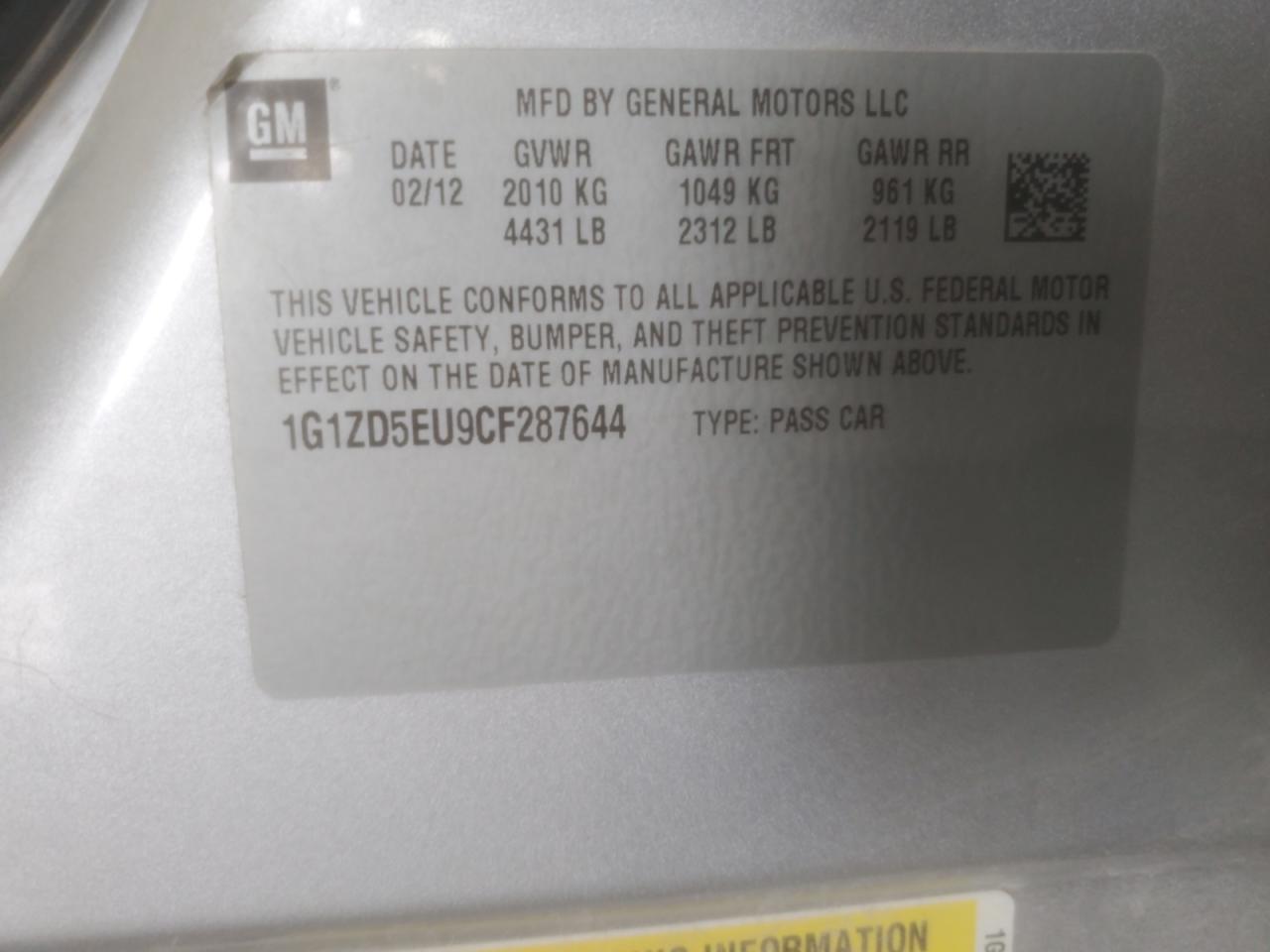 2012 Chevrolet Malibu - Image 13