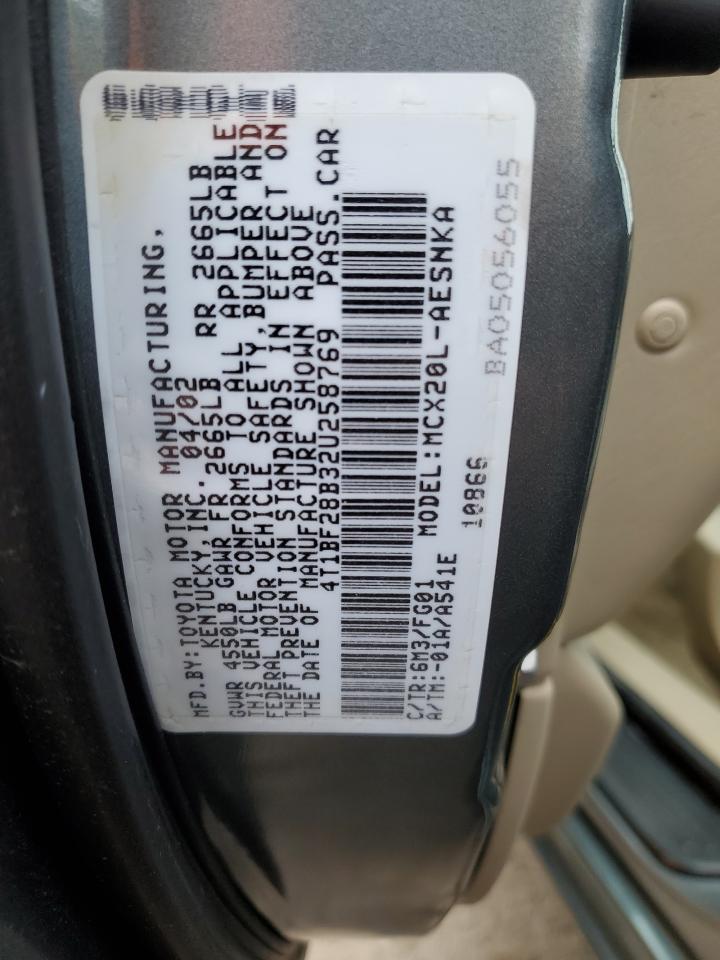 2002 Toyota Avalon Xl VIN: 4T1BF28B32U258769 Lot: 44933415