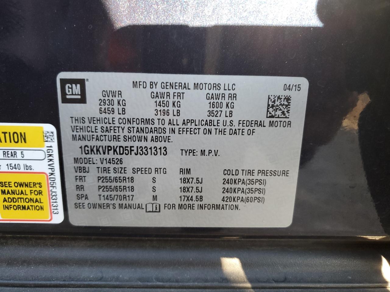 2015 GMC Acadia - Image 14