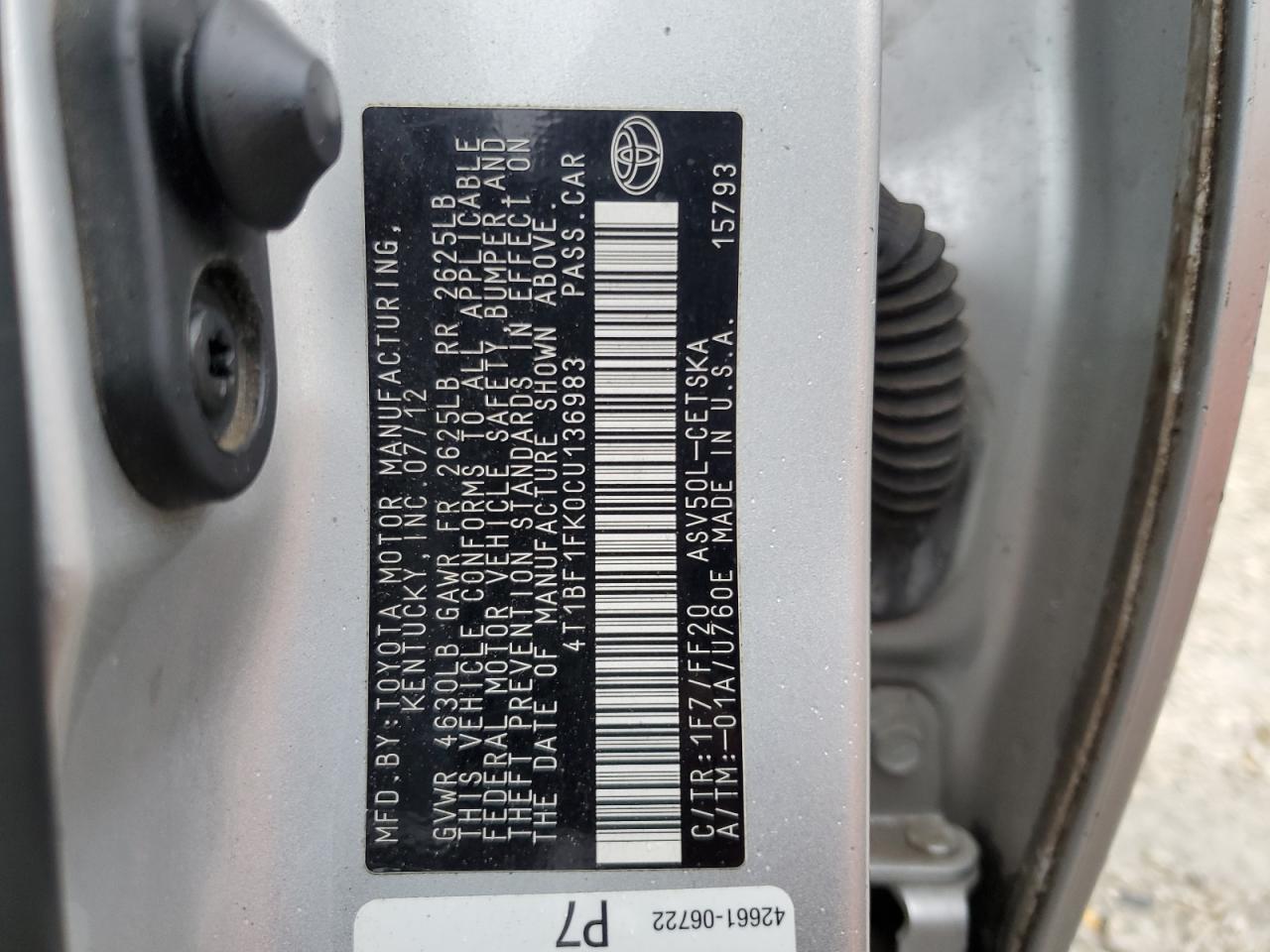 2012 Toyota Camry - Image 13