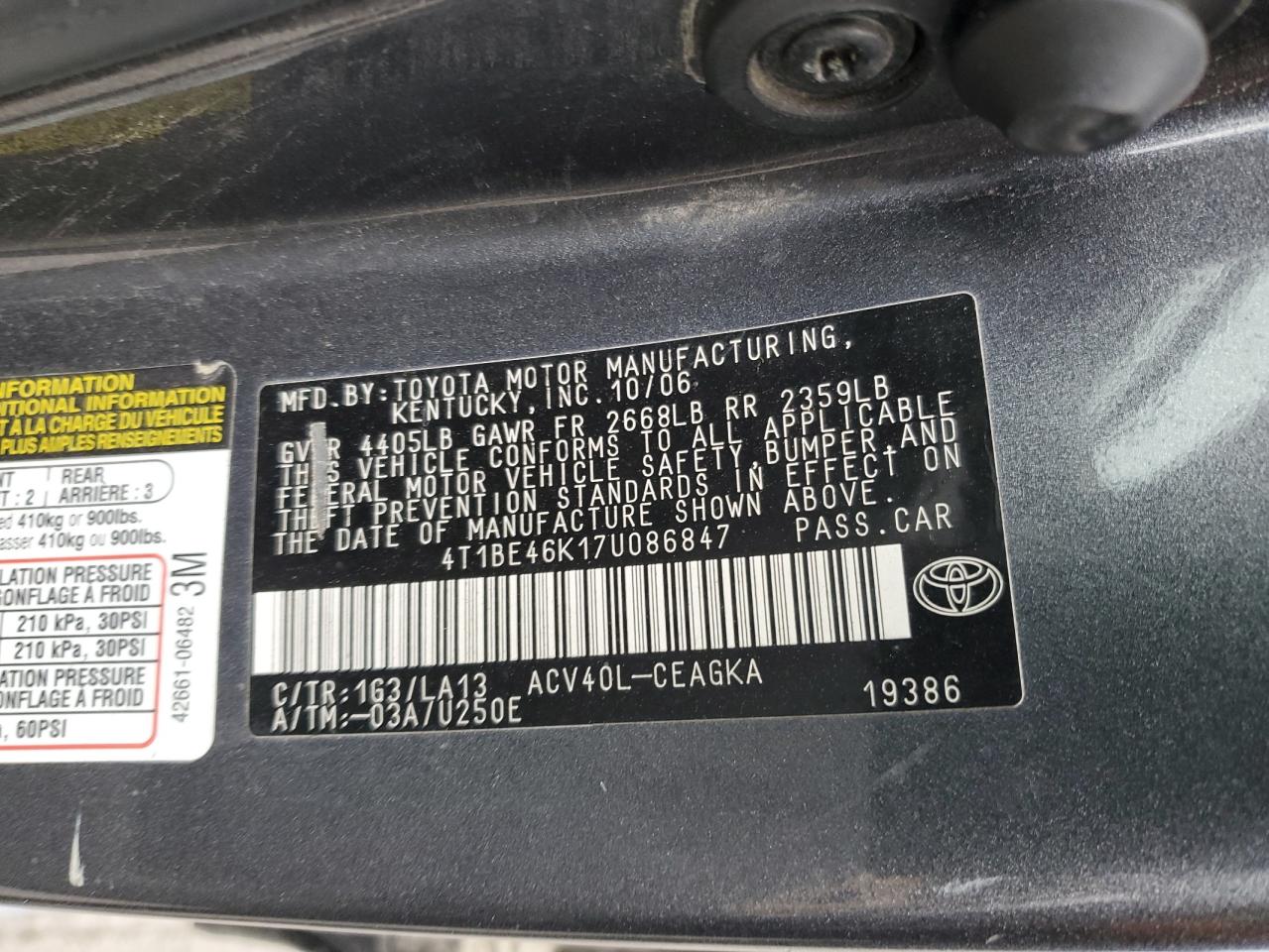 2007 Toyota Camry - Image 14