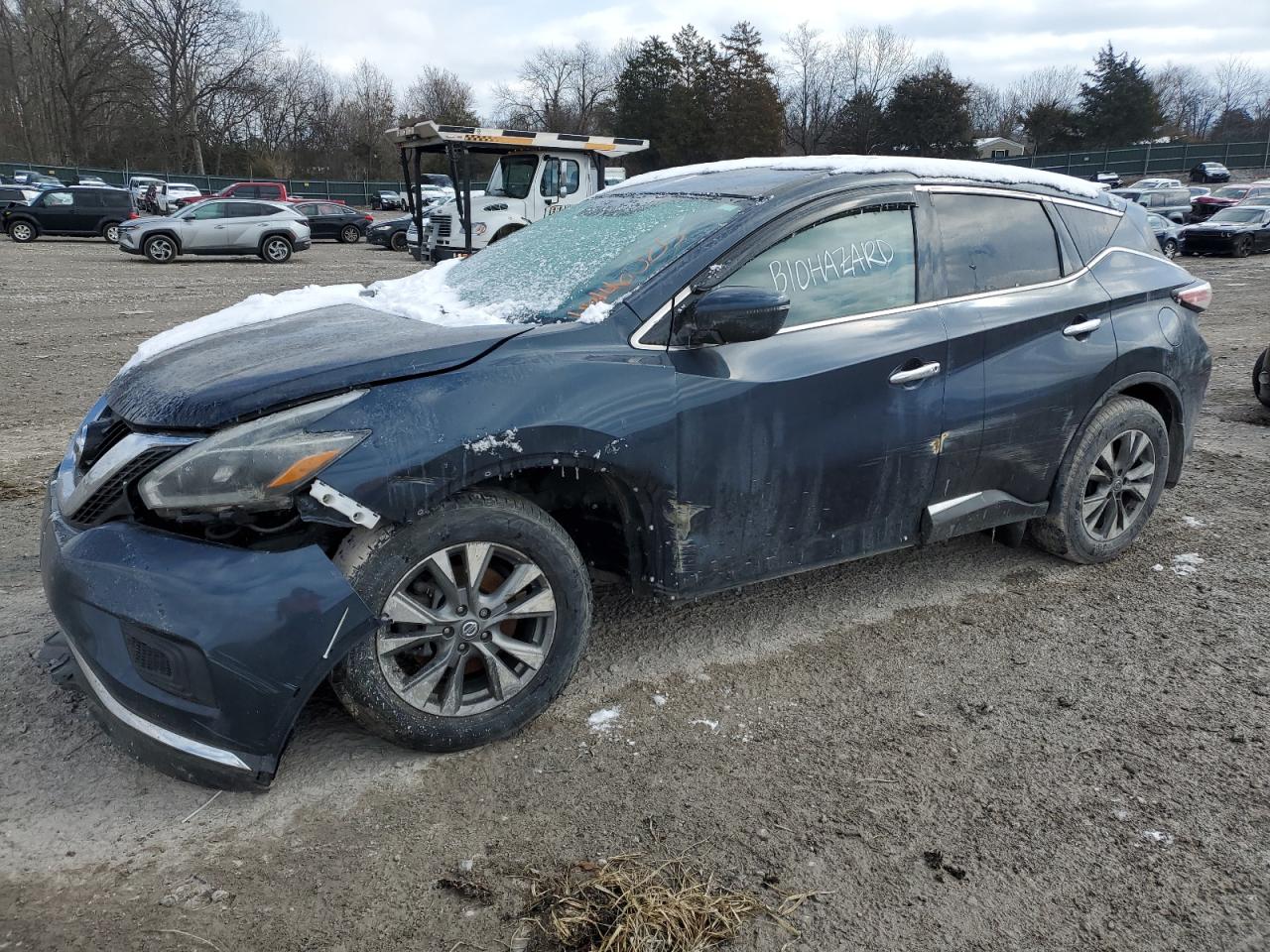 2018 NISSAN MURANO BLACK VIN: 5N1AZ2MG4JN182136