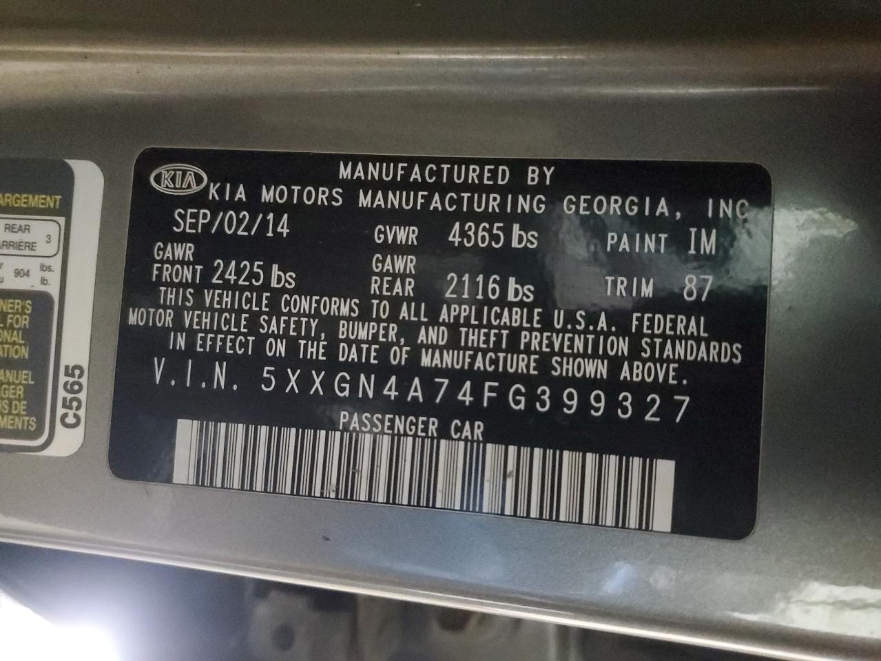 2015 Kia Optima - Image 13