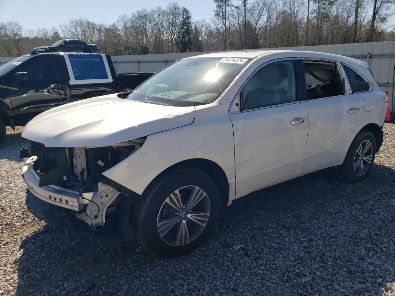 2019 ACURA MDX WHITE VIN: 5J8YD3H30KL012854
