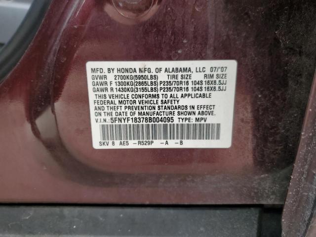 2008 HONDA PILOT SE
