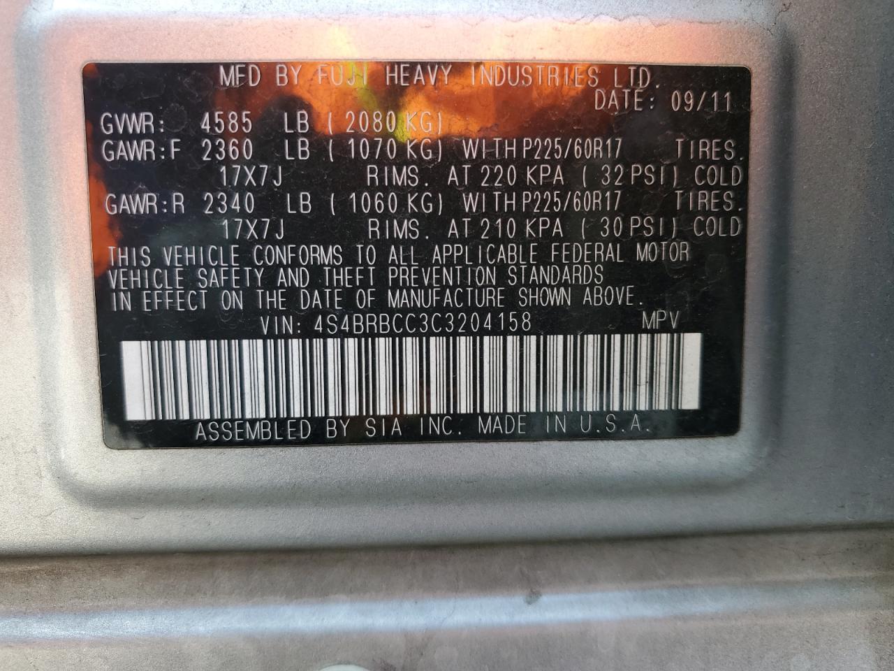 2012 Subaru Outback - Image 12