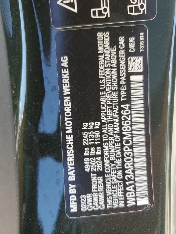 2023 BMW M440Xi VIN: WBA13AR03PCM86264 Lot: 47460525
