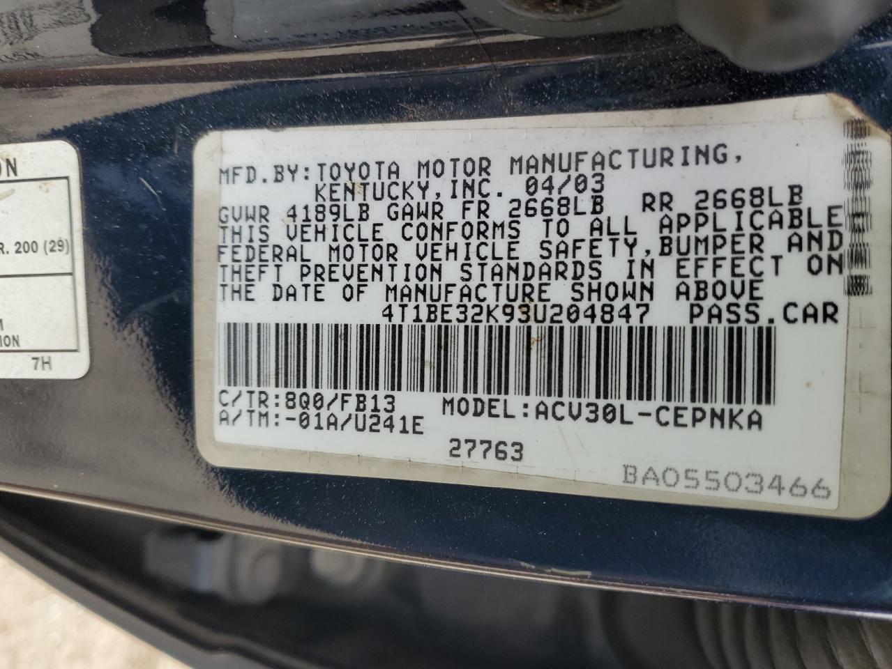 2003 Toyota Camry - Image 14