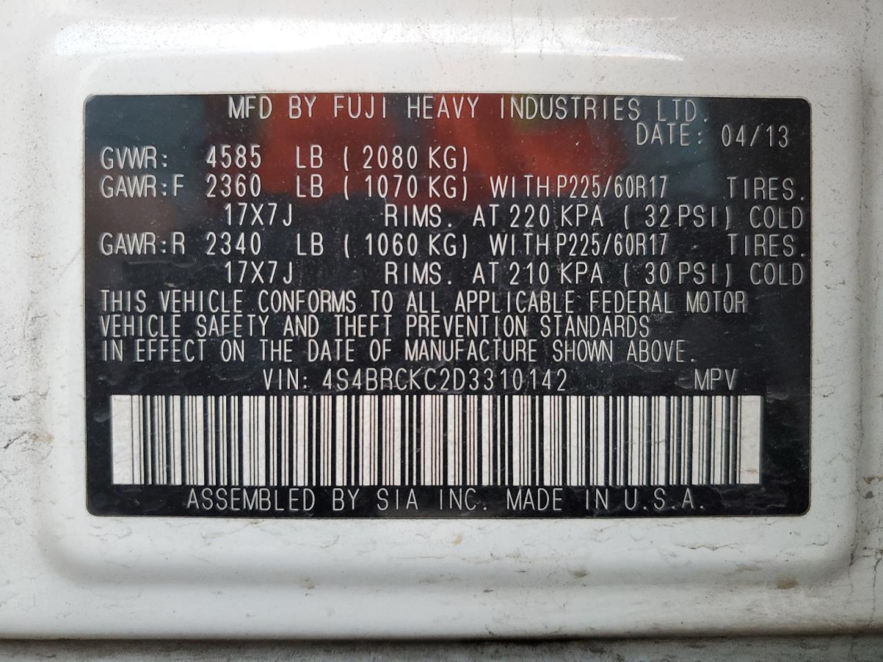 2013 Subaru Outback - Image 14