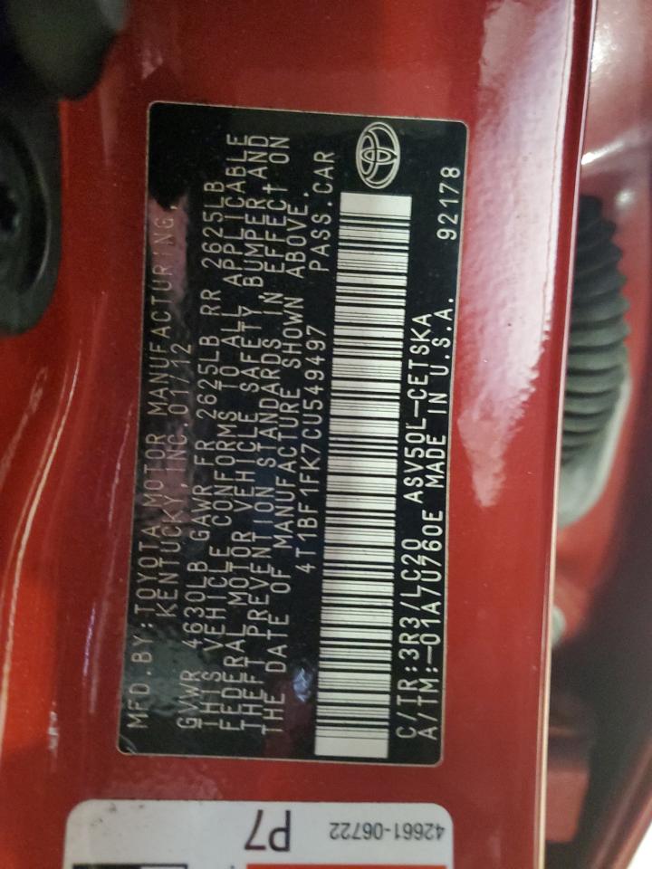 2012 Toyota Camry - Image 12