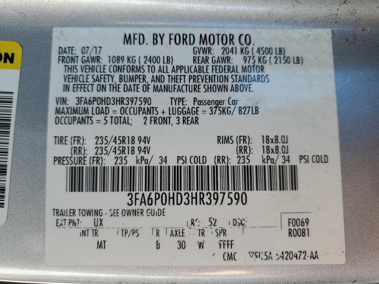 2017 Ford Fusion - Image 12