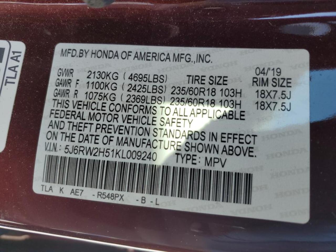 2019 Honda CR-V - Image 13