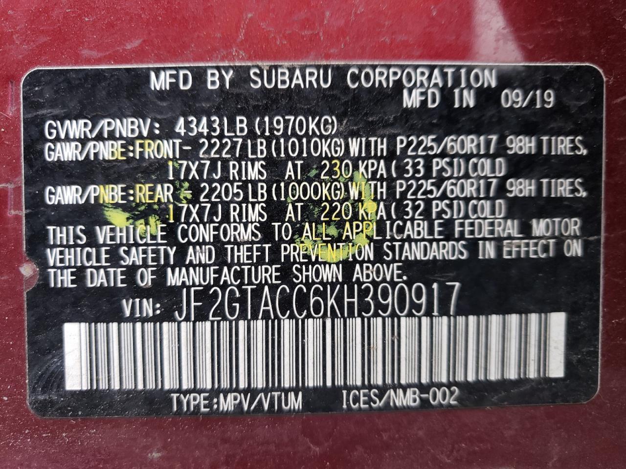 2019 Subaru XV - Image 13