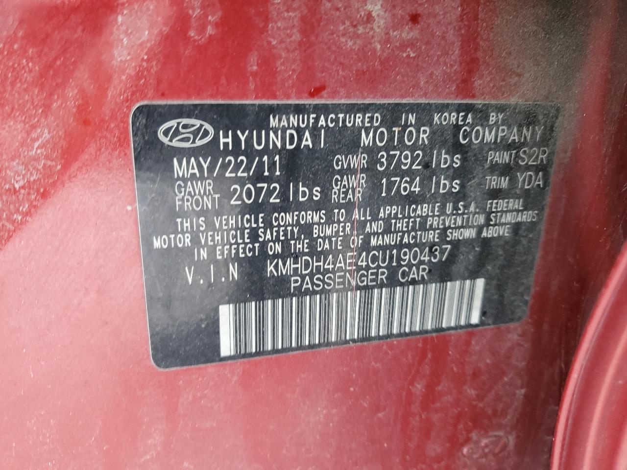 2012 Hyundai Elantra - Image 12