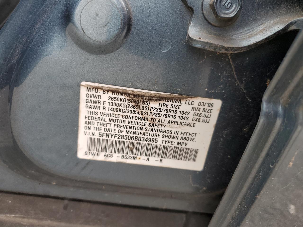 2006 Honda Pilot - Image 15