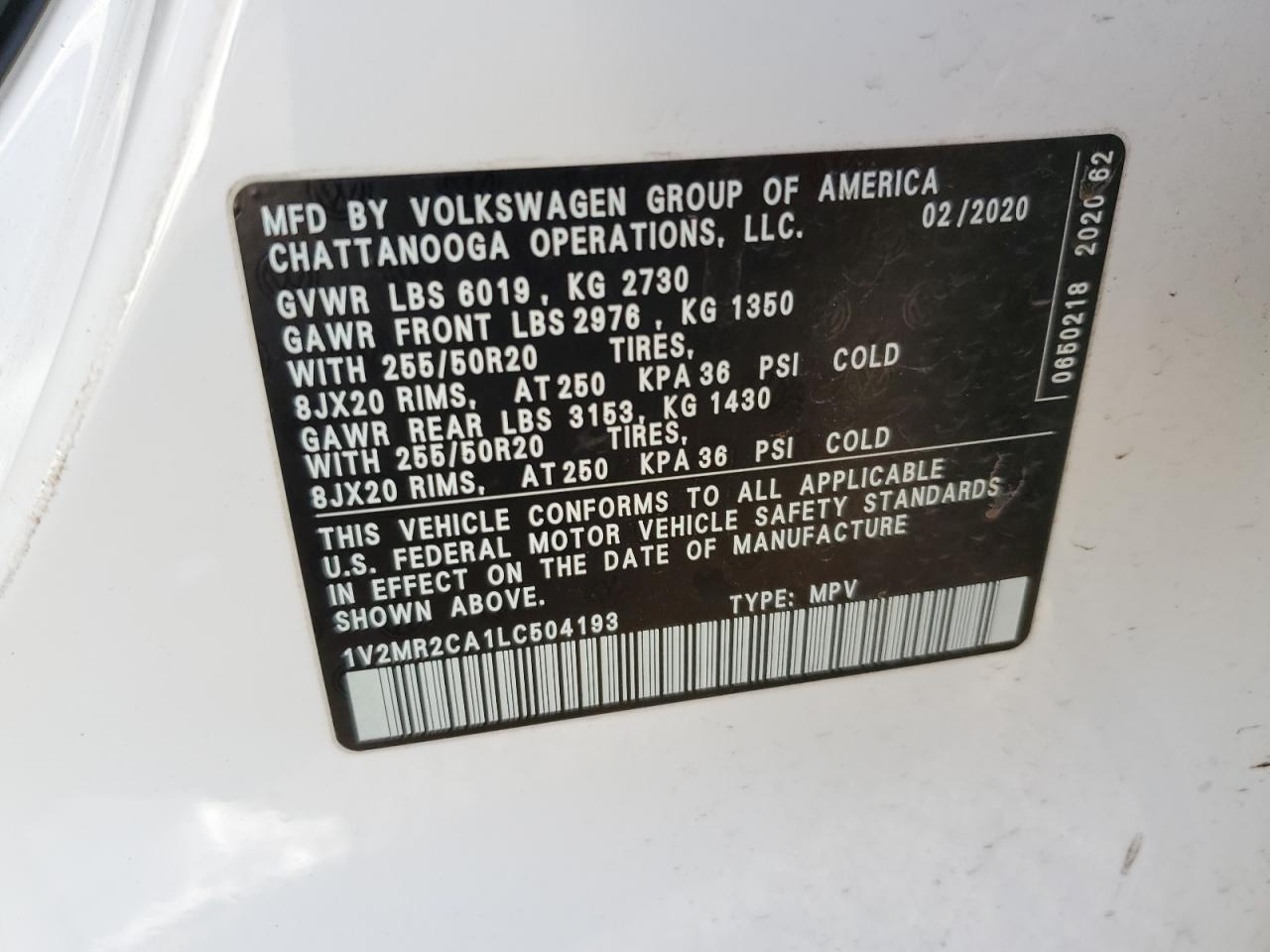 2020 Volkswagen Atlas - Image 13