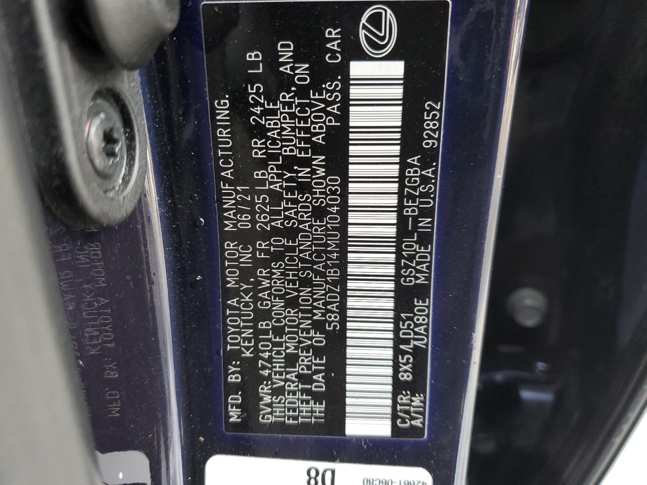 2021 Lexus ES - Image 12